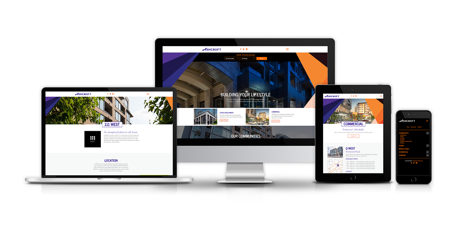 Ashcroft Homes - Website Design
